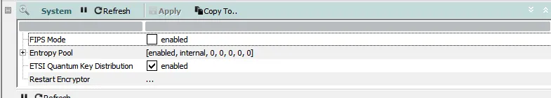 Fig 2. Quantum Key Distribution via ETSI protocol supported in Thales HSE